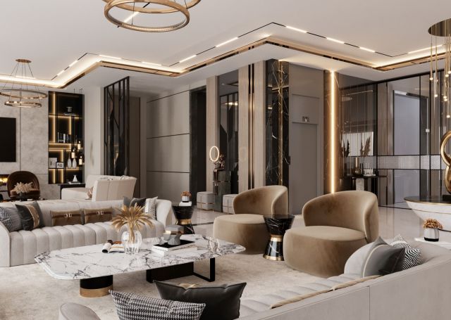 CHỊ THANH - PHÒNG KHÁCH VÀ PHÒNG NGỦ THEO PHONG CÁCH LUXURY  HIỆN ĐẠI 